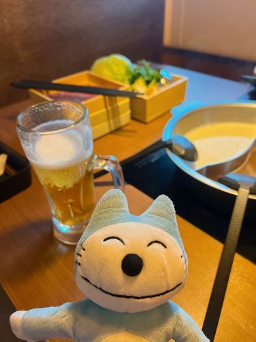 楽しみすぎて写真の構図とか考えられなくなってるしゃぶしゃぶ食べ放題の始まりだよ〜