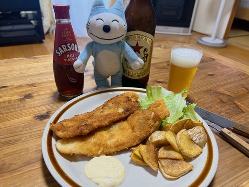 赤星でフィッシュ&チップスだよ〜