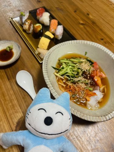 長谷川あかりさんのレシピでタコとキムチの冷たいスープを作ったよ〜