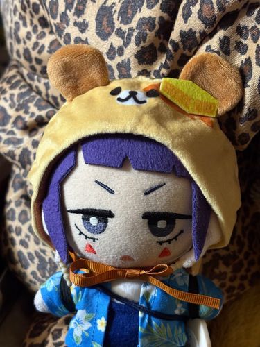 🎸「ぬしが、がちゃでてにいれたかぶりもの、さいずぴったりだった✨
くまさんぱんけーき！ってなまえもかわいいよね〜❤️」