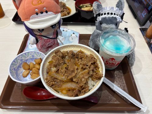 🎸「すきやでぎゅうどんたべたよ!にんにくとっぴんぐ、したけど、けっこうおいしくて、ろっく!だったよ🥩」
🦇「シルビア、このラムネシェイク好き🤍
しゃりしゃりしてて、甘くてたくさん飲みたいかも〜😉」