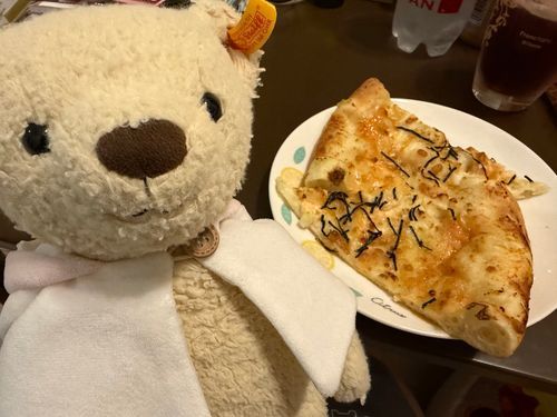 きのうのぴざぱーてぃ！いっぱいたべておなかぱんぱん！！