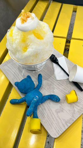 あ、あつい...ﾊｲｷﾝｸﾞの　さいごに　かんきつのシロップで　さわやかー！