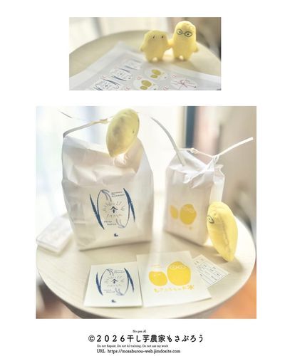 来年度、新米の販売を現実化するために米袋のサンプルを作りました
デザイン案から参加してくれている干し芋妖精

真剣に話し合ってくれています