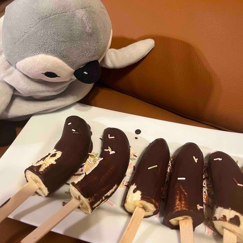 チョコバナナかんせーい。