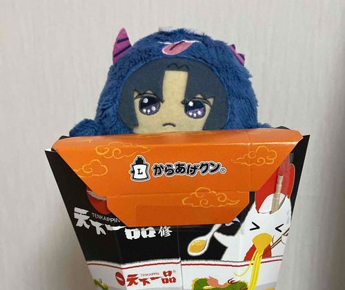 🥞こんばんは おりひめです。ぬいぬしが おいしそうなものを くれました🍜