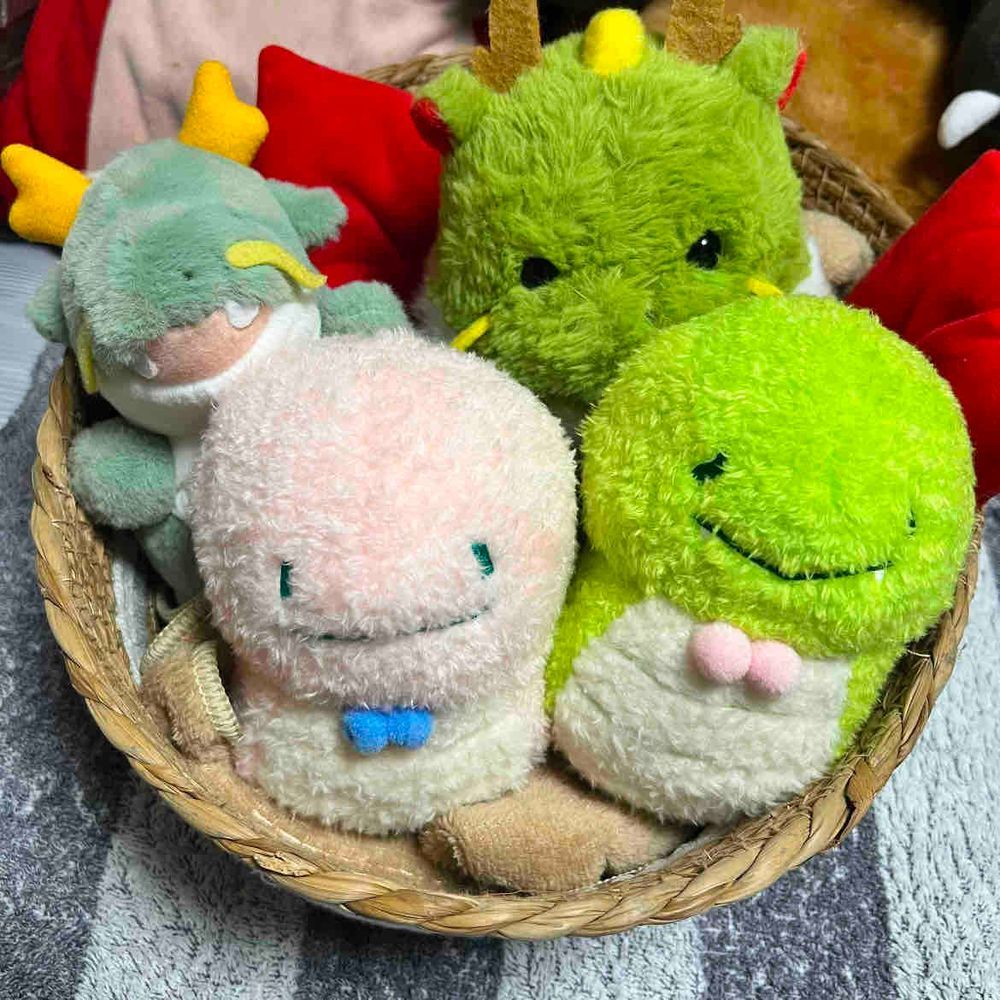 すこしはやいけどらいねんのえとのヘビさんがおうちにきたんだ🐍👏
みどりのこが〝みーすけ〟でぴんくのこが〝ハルちゃん〟だよ✨
おるすばんのときはおんなじえとのたつまるとたつべいがおせわするみたい🐉
きょうからよろしくね☺️