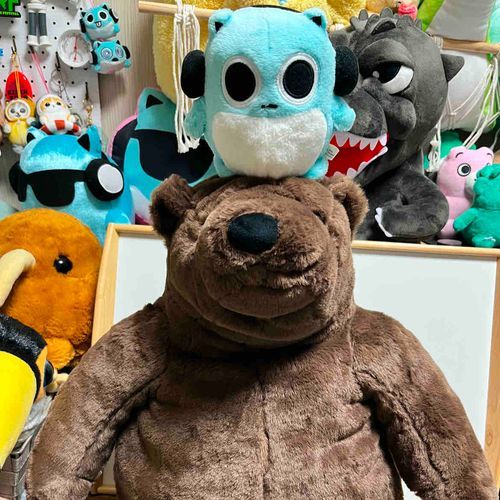 ことしはじめてのおともだちがきたんだ👏
なまえは〝くまじろう〟だよ🐻
アニキがかったヴィレヴァンのふくぶくろからでてきたんだ🎁✨
すごいおおきいからだっこもしてもらえるよ🥰
