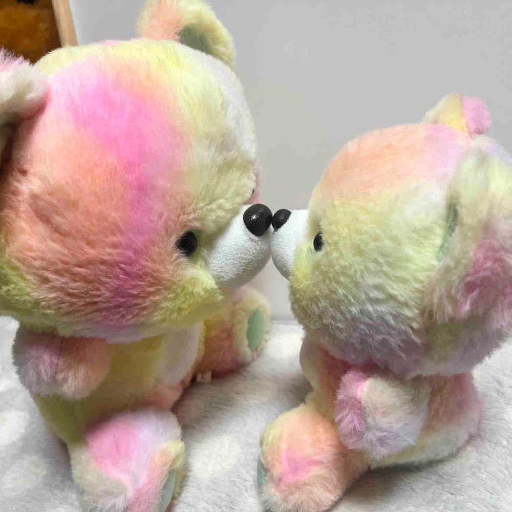 おうちのむーちゃんとそっくりなこがやってきたよ🐻🩷💛
なまえはぷーちゃんにきまったよ✨
むーちゃんもまたクマさんのきょうだいがふえてよろこんでたよ👬💓