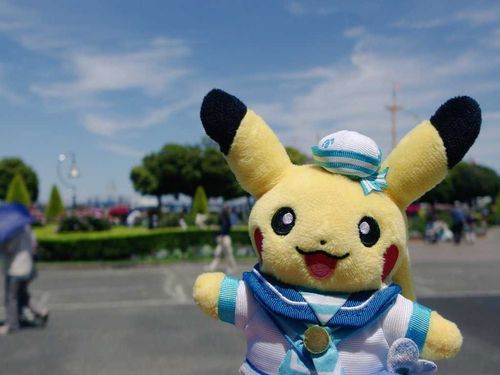 山下公園、懐かしいな！（横浜出身ピカチュウ）