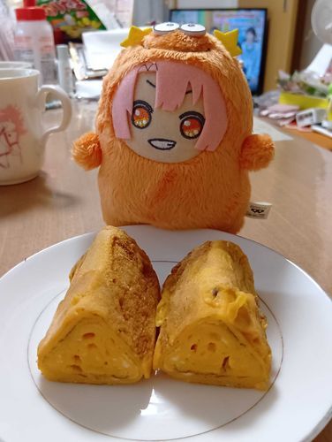 主さん、突然「卵焼きが食べたい！」って作ったら見た目失敗の三角形（笑）
だけど味は美味しかった！