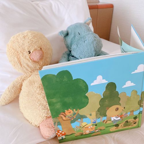 今日はお友達のかばおと旅行にきました！絵本うれしい！