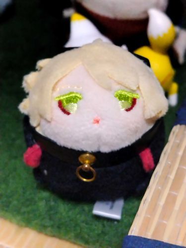 オレはぺたにゃ〜。
主のともだちのほんまるからきてふくろからだしたとき、主が「ぺたっとしてる…」とおもったからぺたらしいにゃ。
すきなものはラーメンのあじたまにゃ！