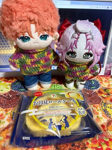 お月見ロールケーキ🌕（’-’ ⸜）