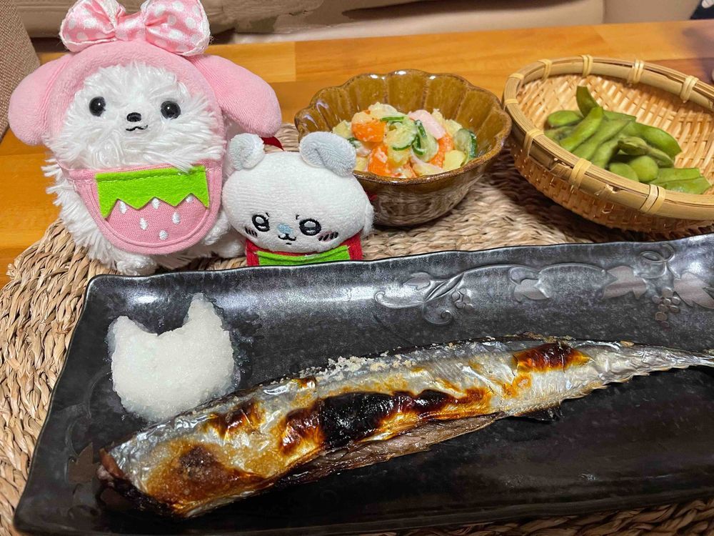 今年はサンマが大漁‼️嬉しい価格🐟たくさん食べようヽ(•̀ω•́ )ゝ✧あ、ネコちゃんいるよ🐱ྀི