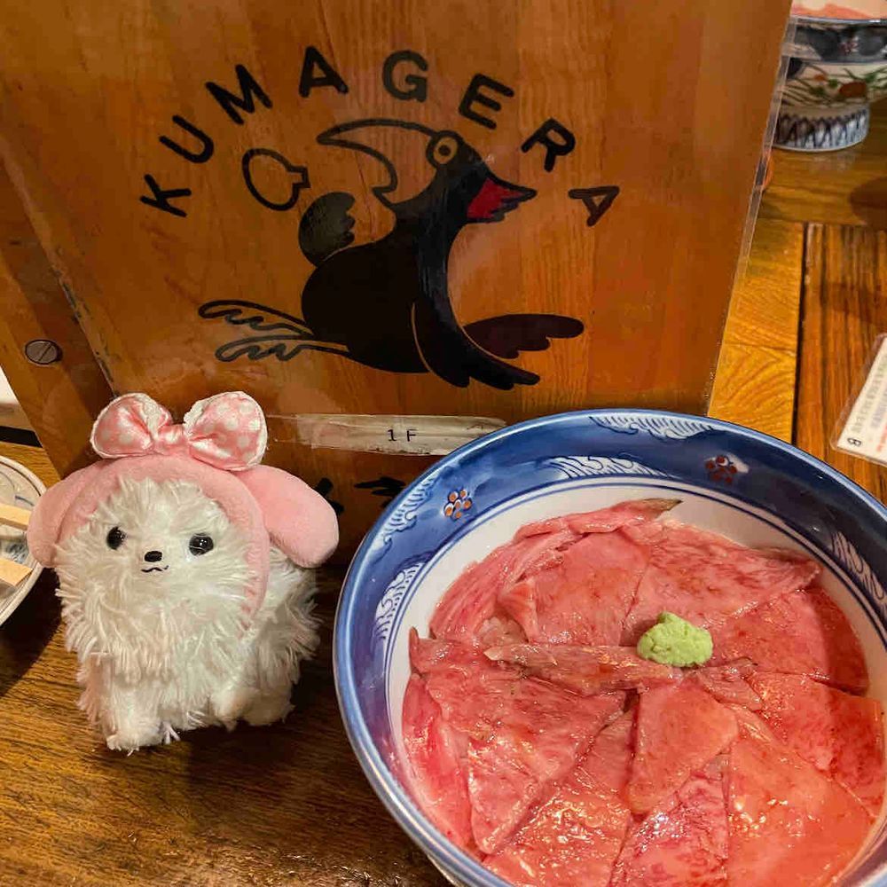 北海道富良野です！お付き合い🙏
ルタオ前はハロウィン🎃仕様！消防犬ぶんちゃんもオレンジスカーフに🎃と👻つけて😊。
2枚目は黒板五郎さんの石の家🏡‼️感動した主😭でお土産に純のぼやきバンダナ買った🤣
4枚目はローストビーフ丼で有名な「くまげら」へ〜めちゃウマでしたぜ(o'ч'o)♡