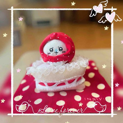 モモ、どこ❓ショートケーキにコスプレ中ʚ🍓ɞ