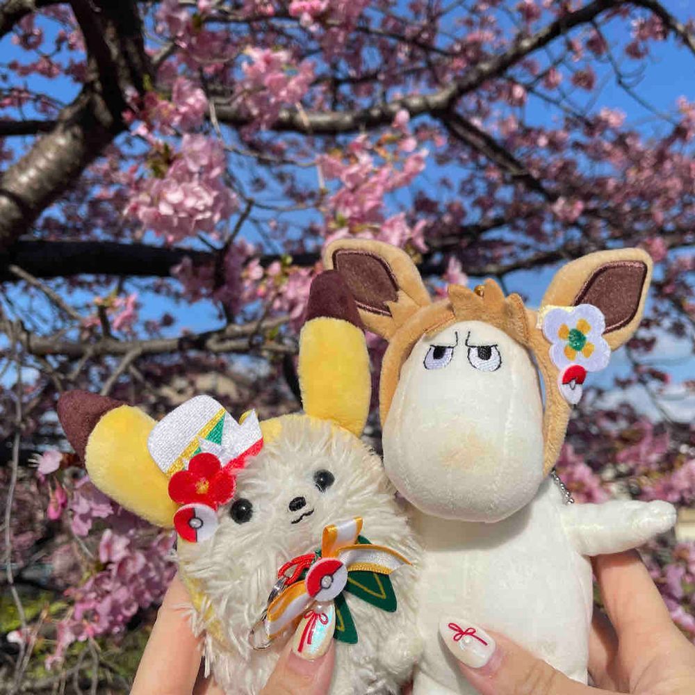 昨日はピカ&ポメチュウ⚡️で主にハワイに連れてってもらった🌴🤭コナズ珈琲でロコモコ食べた‼️帰りは道沿いの河津桜🌸まんかい🌸お土産はマラサダ！軽くて美味しい( ᐛ )ﾝﾏｯ