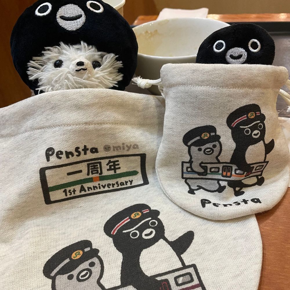 こんにちは！ぼくSuicaペンギンだよ！よろしくね✋嘘〜ポメたんです‼️皆騙された❓駅中でペンスタ発見した主、迷わずSuicaペンギンと巾着をGET(σ´∀`)σ可愛すぎるんだが(♡ｰ♡)主いわく、来年で卒業なんて嫌だ😫後継なんていらないんだ‼️