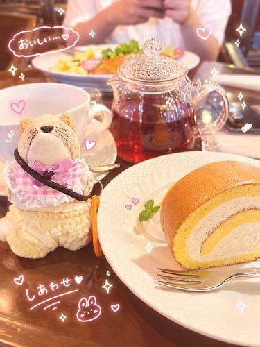 ケーキセット食べた🍰💗
アールグレイも飲んだよ🫶
