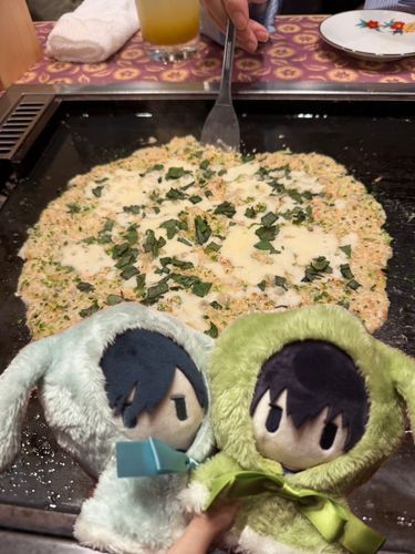 初めて食べた、月島もんじゃ😋美味しかったね