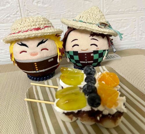 フルーツの🍡うまいうまい😋