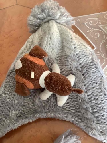 寒くなって来たからニット帽(？)を家主が買ってくれました！