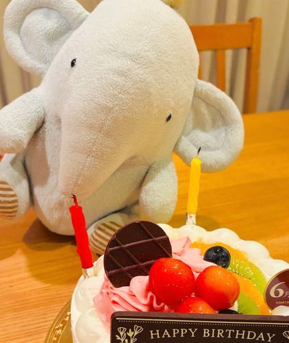 きょうは🎉はっぴーばーすでぃ🎈
なの🌟
おうたをうたって、ろうそくフーしたよ☺️✨
