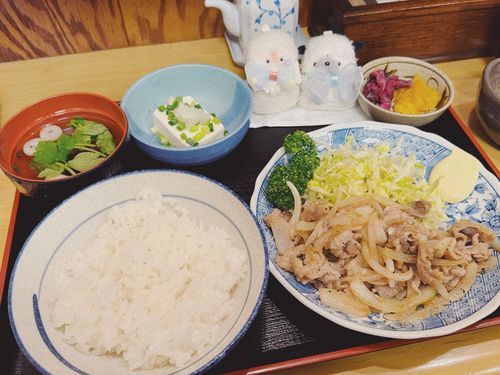 みんな、ひさひぶり！
きょうは おいしい しょうがやき ていしょく たべてきたよ！