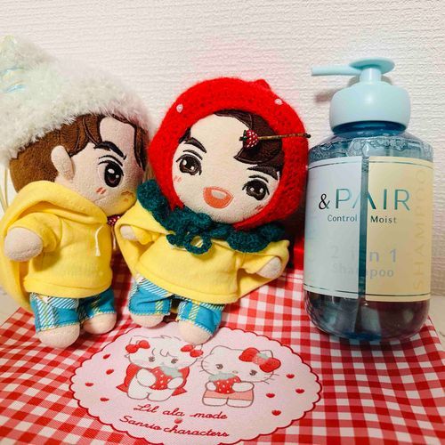 おすすめしてもらったシャンプーをGET🧴✨
名前もカラーもおれたちにぴったり！😊つかうのがたのしみだぬ！🎶