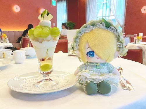 しせいどうパーラーの マスカットパフェだよ〜！‪💚