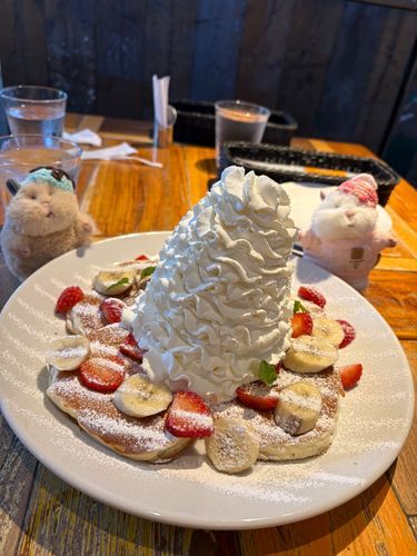 けさおくんとぱんけーき。くりーむもりもり。