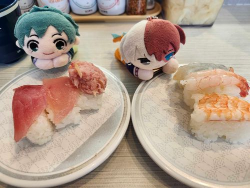 さんかんだから、にんげんとはぐたちとひとりひとつだ！
どれがいい？
はぐはこのなまのえびさんととろたくをいただくよ