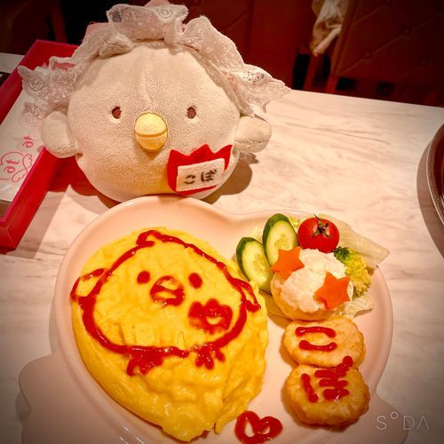 こぼだよ~♪
あのね、めいどやさん？にいったら  こぼのこと  かいてくれたんだよ  だからこぼは オムライスだいすきなんだぁ♪