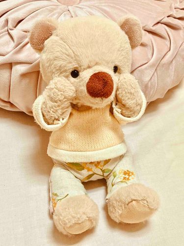 みて　みて！　ぼくの　あたらしい　ズボンだよ！　オーナーさんが　はじめて　ユザワヤで　ぬのを　かっちゃったって　はしゃいでた！
さいきん　オーナーさんは　かたがみを　つくったり　つくりなおしたり、たくさん　しっぱいしたりして　なんども　ちょうせん　してるんだ。ぼくの　トップスも　つくりたいねって！