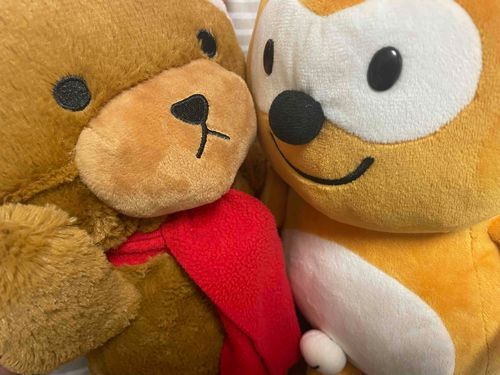おともだちのPontaくんだよ！あいかわらずでべそだな〜 
ぼくにはへそがないから、ちょっとうらやましいんだ