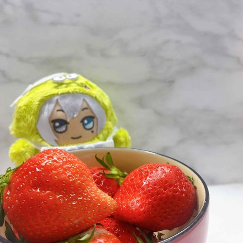 ぴかぴか つるつる な いちご もらったんだって。
まいにち たべられる くらい って いってた。
