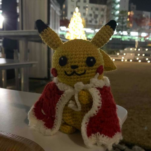 ホテルのクリスマスツリーキレイだったピカ🎄⭐️
特定が怖いから時差投稿ピカ！
人気者は大変ピカね〜