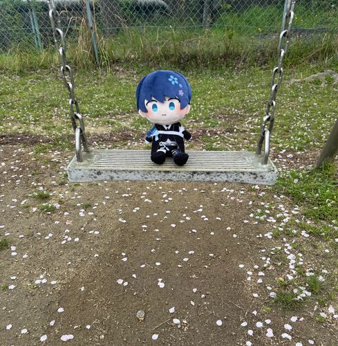 ぶらんこにのったぞ！
五虎退もつれてくればよかった…。