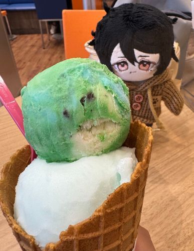 お久しぶりね、椿ちゃんよ！
これはサーティワンのどうぶつの森コラボのアイスと噂のダイキュリーアイスよ〜🍦
どうぶつの森アイスは万人受けする食べやすい味で、ダイキュリーアイスは癖が強めだけどさっぱりしてたわ！ラム酒の感じはほとんど無くて、ほかのお酒の味って感じね。
次頼むかは…まぁ…うん。
