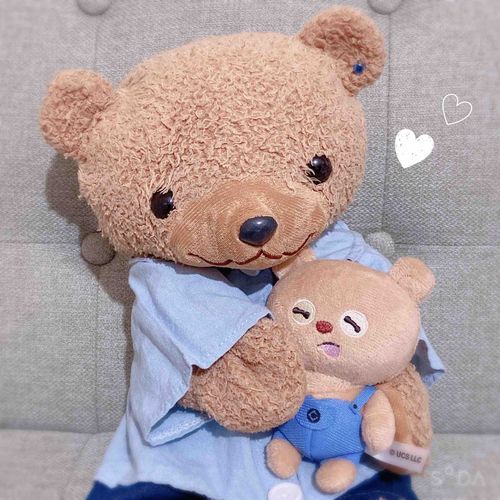 ʕ•ᴥ•ʔ「ティムのぬいぐるみかってもらったのー！！
かなちゃん、ありがとう💓」