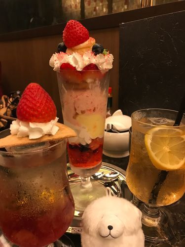 喫茶店で休憩🍓
