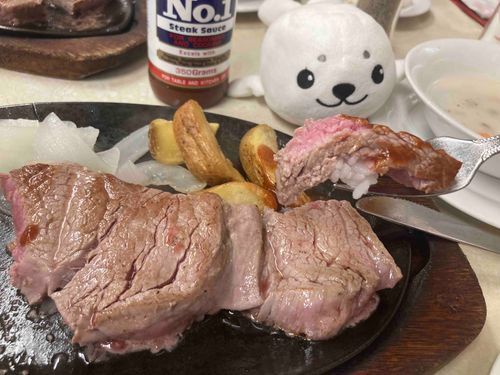 おきなわ🏝️では、たくさんの［ひれ］なかま🐟に　あえて　うれしかった🥹　（ひれすてーきもうますぎたよ）