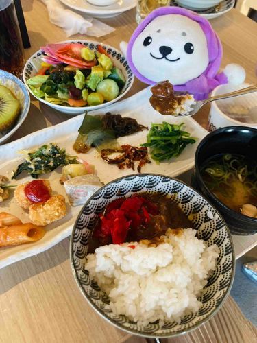 うちのにんげん［しゃちく］っていうのやってるの　かれー🍛うまい