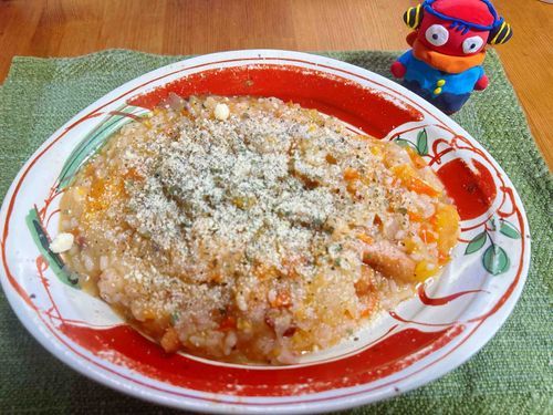 野菜を食べて少し元気になろうね　ちょぶくん。