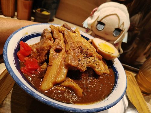 晩御飯は肉だ肉！あとカレー！
#ぬい旅　#大沢瑠璃乃