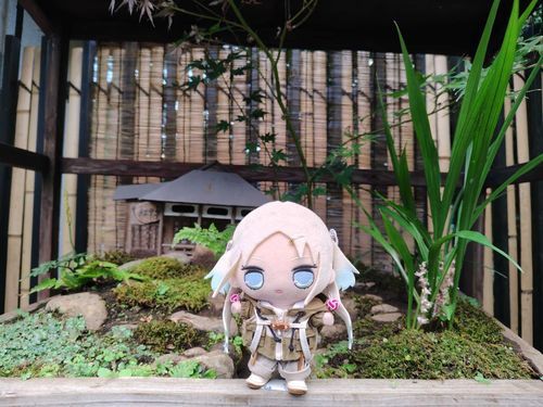 ルリちゃんサイズの庭園？さすがにホトトギスとか花は終わってたけど綺麗な場所だった！
#ぬい旅　#大沢瑠璃乃