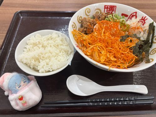 油そばにはご飯が欠かせないよね