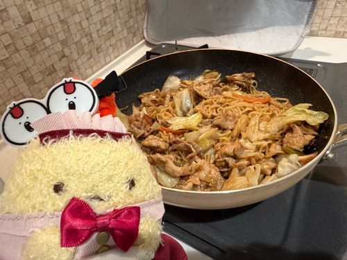 ごきげんよう。お嬢さんです。
てりてりソースの焼きそばつくったの。