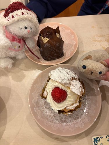 ケーキいただきましたよ(=^x^=)
しらこと一緒にたべました